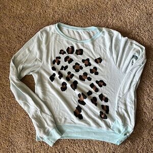 Wildfox Leopard Crew Sweatshirt